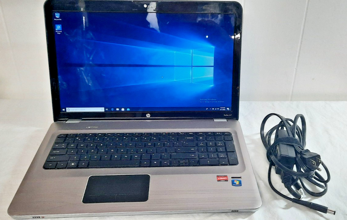 HP Pavilion dv7 17" AMD Phenom II 2.10GHz 8GB 250GB SSD Win10,  New Battery 