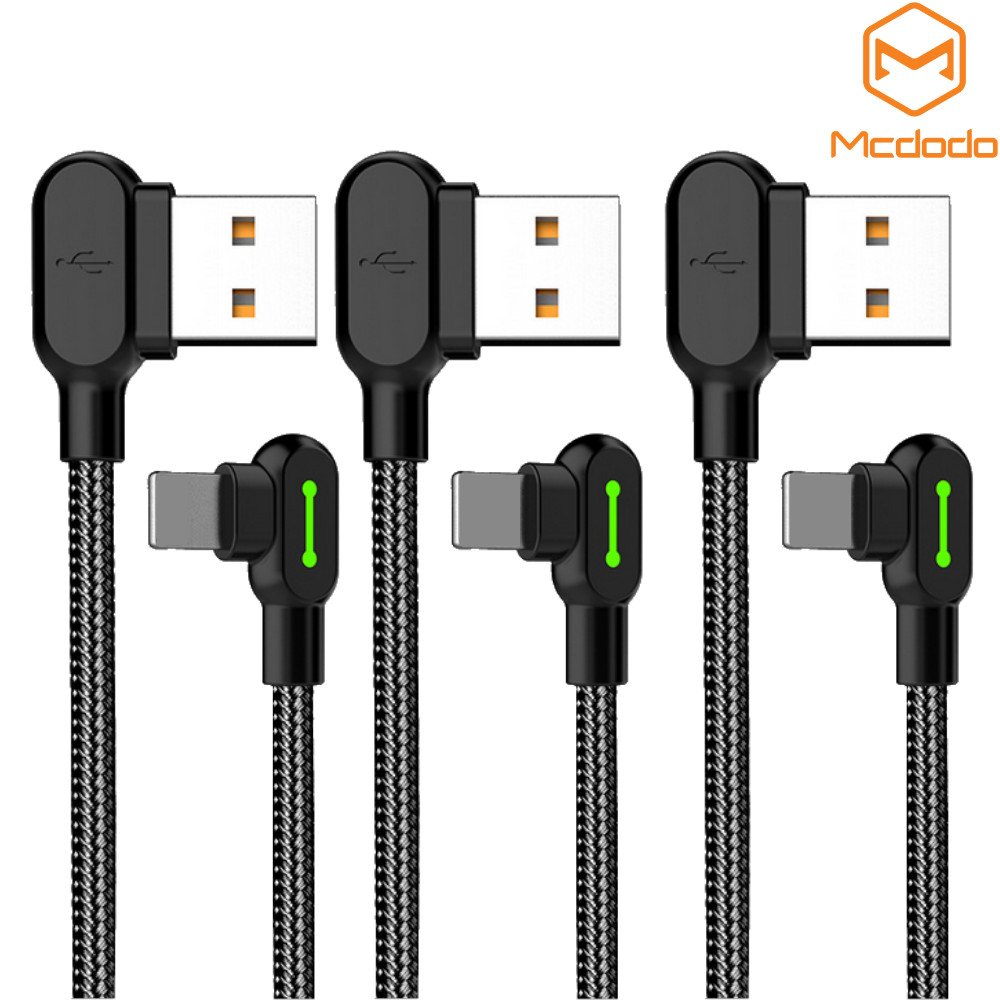 Mcdodo 90 Degree Elbow USB Cable Charger Cord For iPhone 6 7 8 X 11 12 13 14 Pro