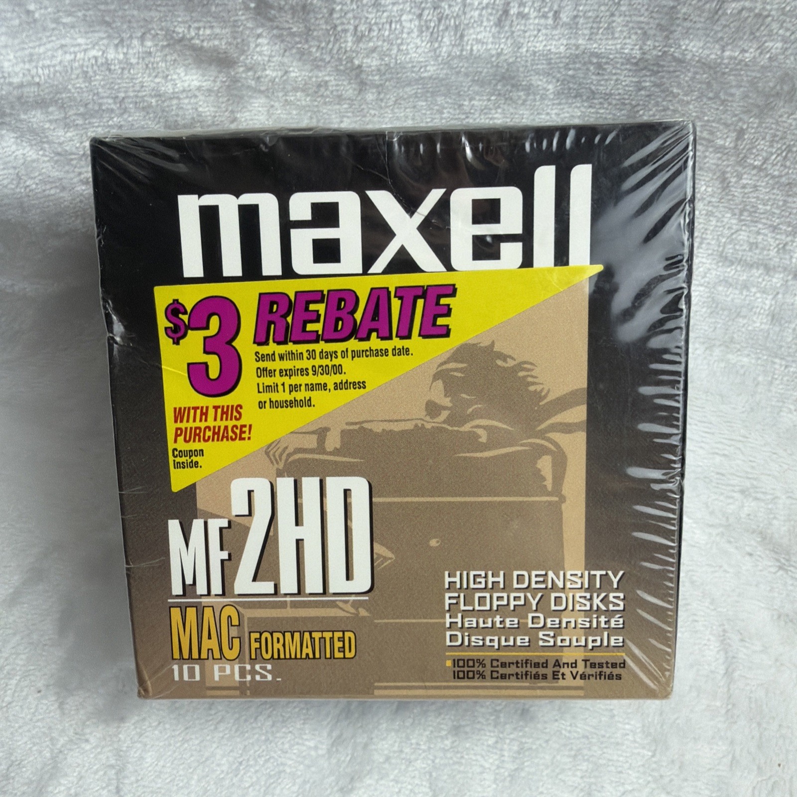 Maxell MF2HD High Density 3.5” Floppy Disks 1.44 MB PC - 10 PK VINTAGE NEW