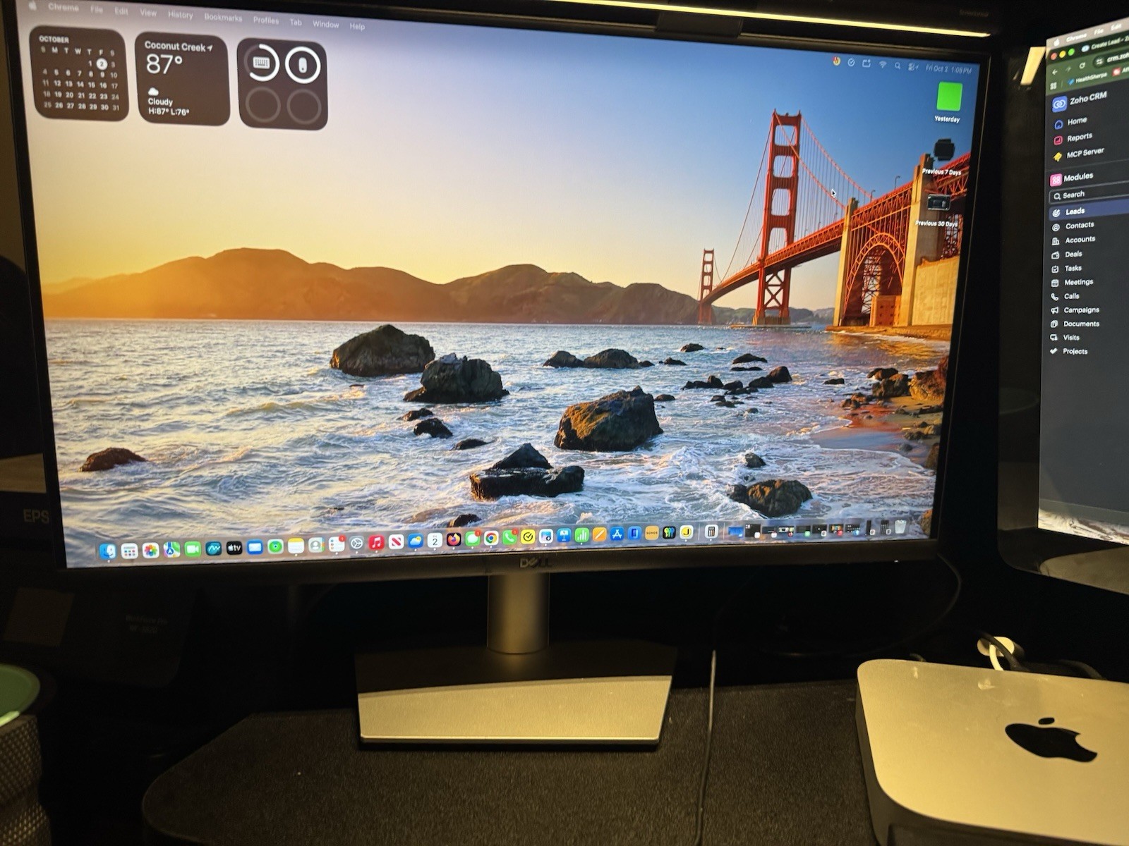 Dell S2722QC 27 inch 4K UHD Monitor - Platinum Silver