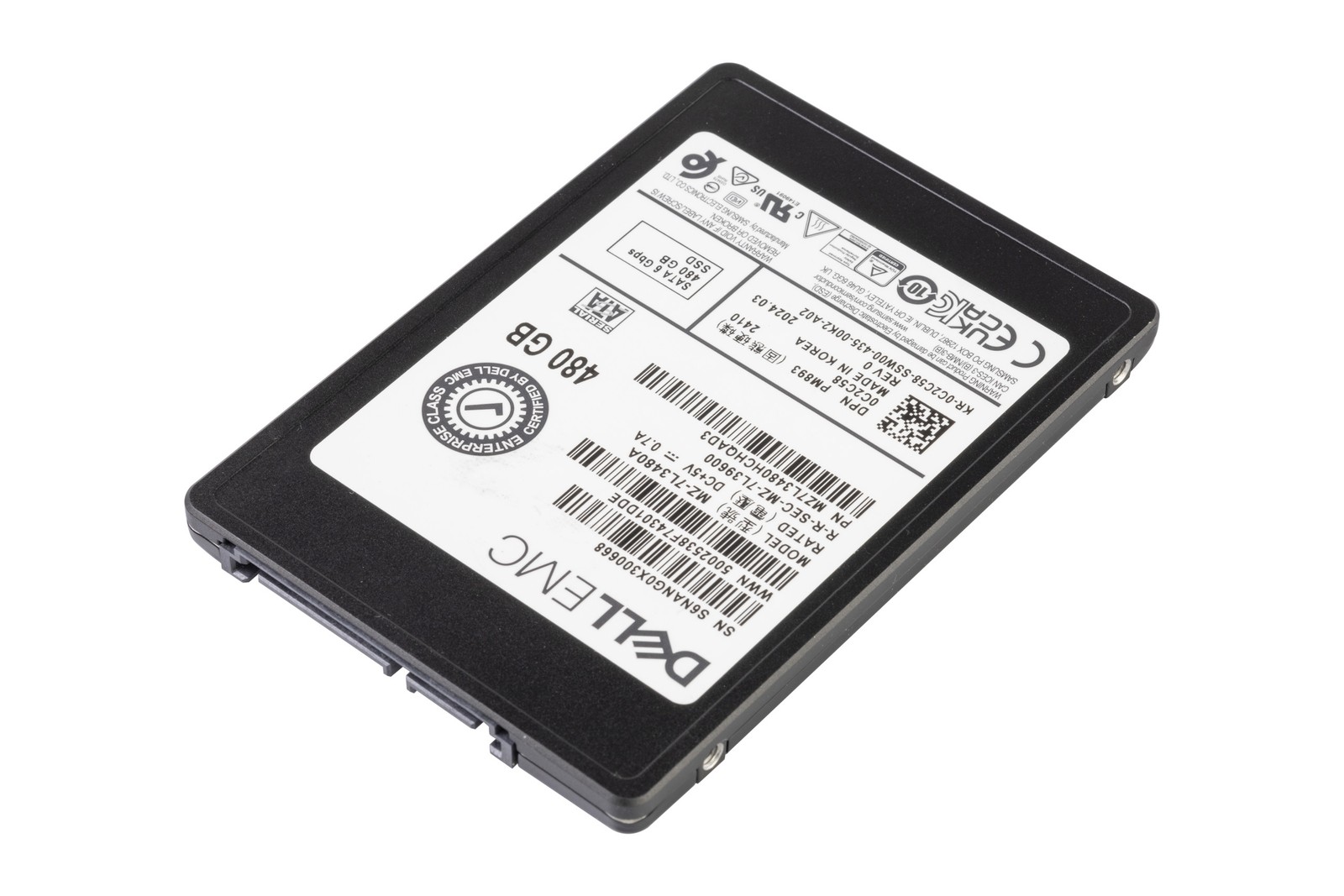 Hard Drive Dell EMC 480GB SSD SATA 6G 2.5" TLC MU AES-256 C2C58