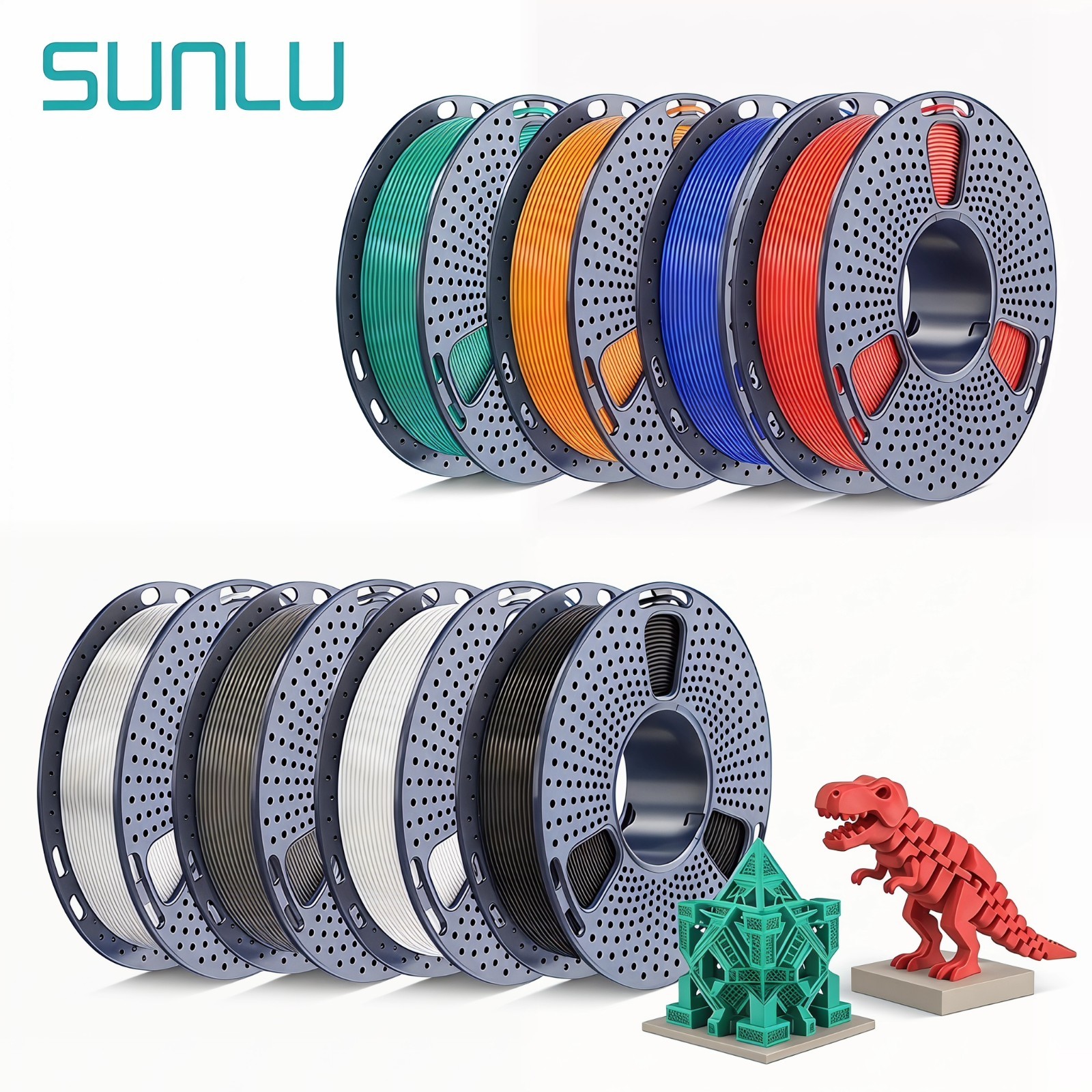 SUNLU 250g*8 PETG Filament 1.75mm 250g/spool mix color 3D Printer Filament