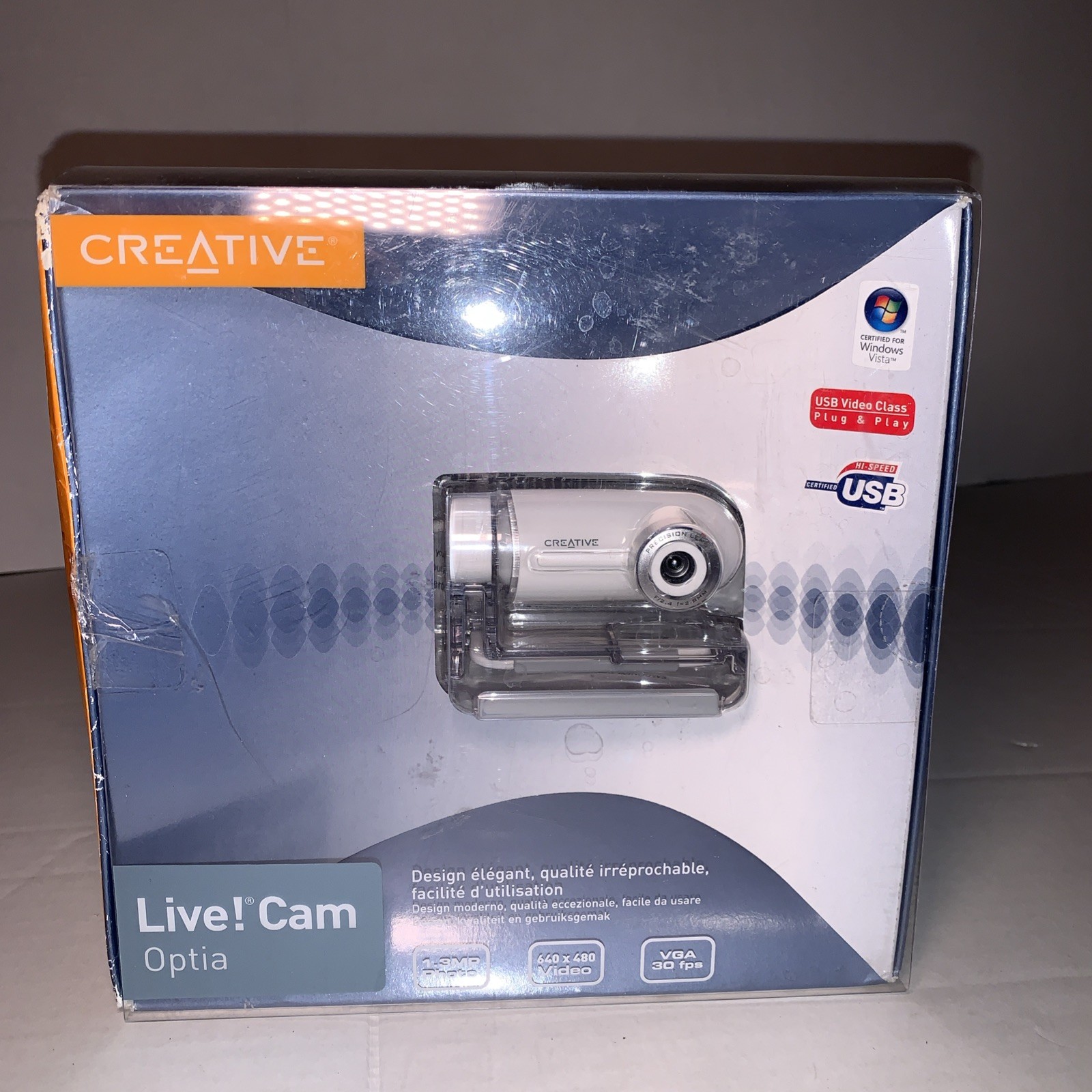 Creative Live Cam Optia Webcam USB Plug & Play With LED Indicator NWB 