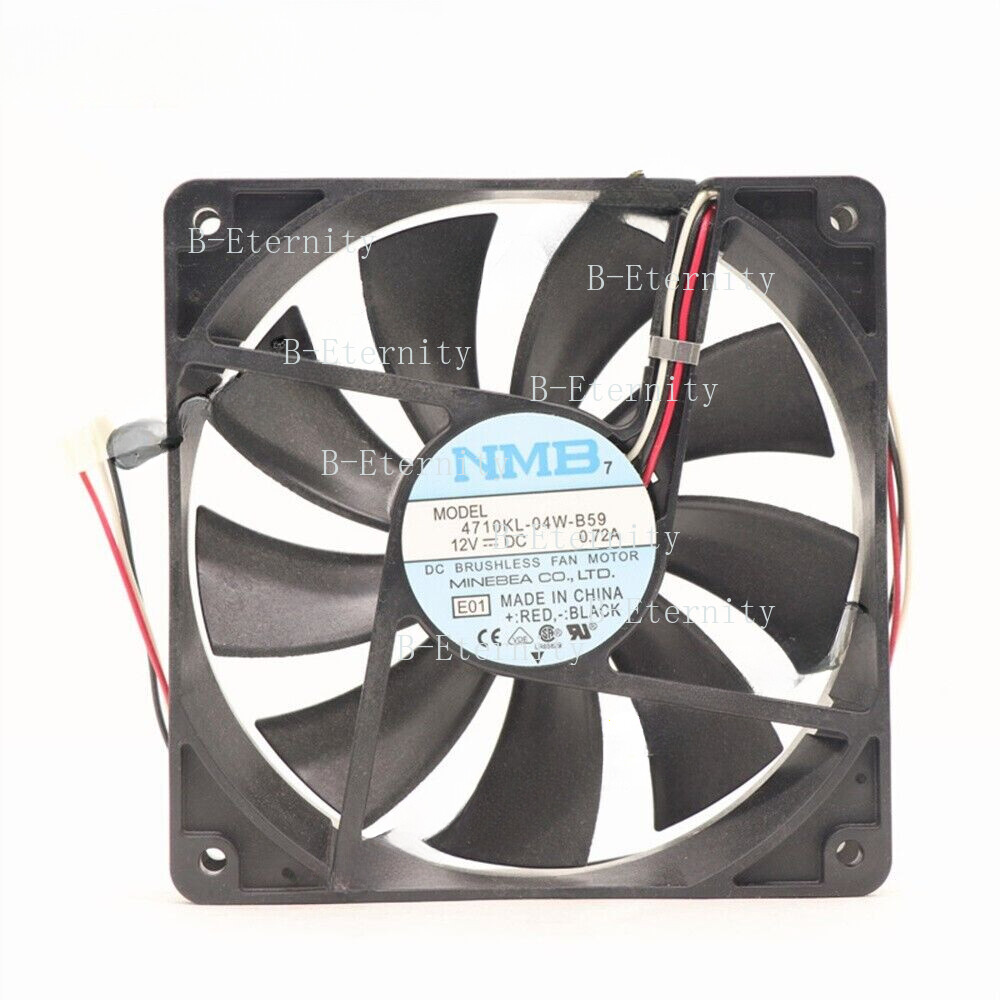 For NMB-MAT 4710KL-04W-B59 DC 12V 0.72A 120*120*25mm Cabinet cooling fan 3pin