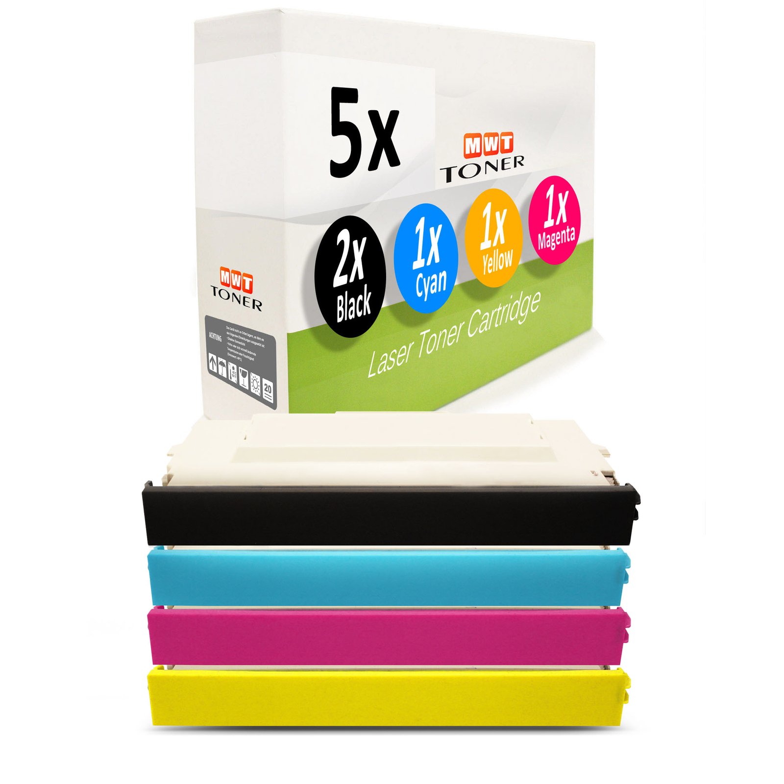 5X Cartridge Replaces Lexmark C500H2CG C500H2KG C500H2MG C500H2YG C500H2