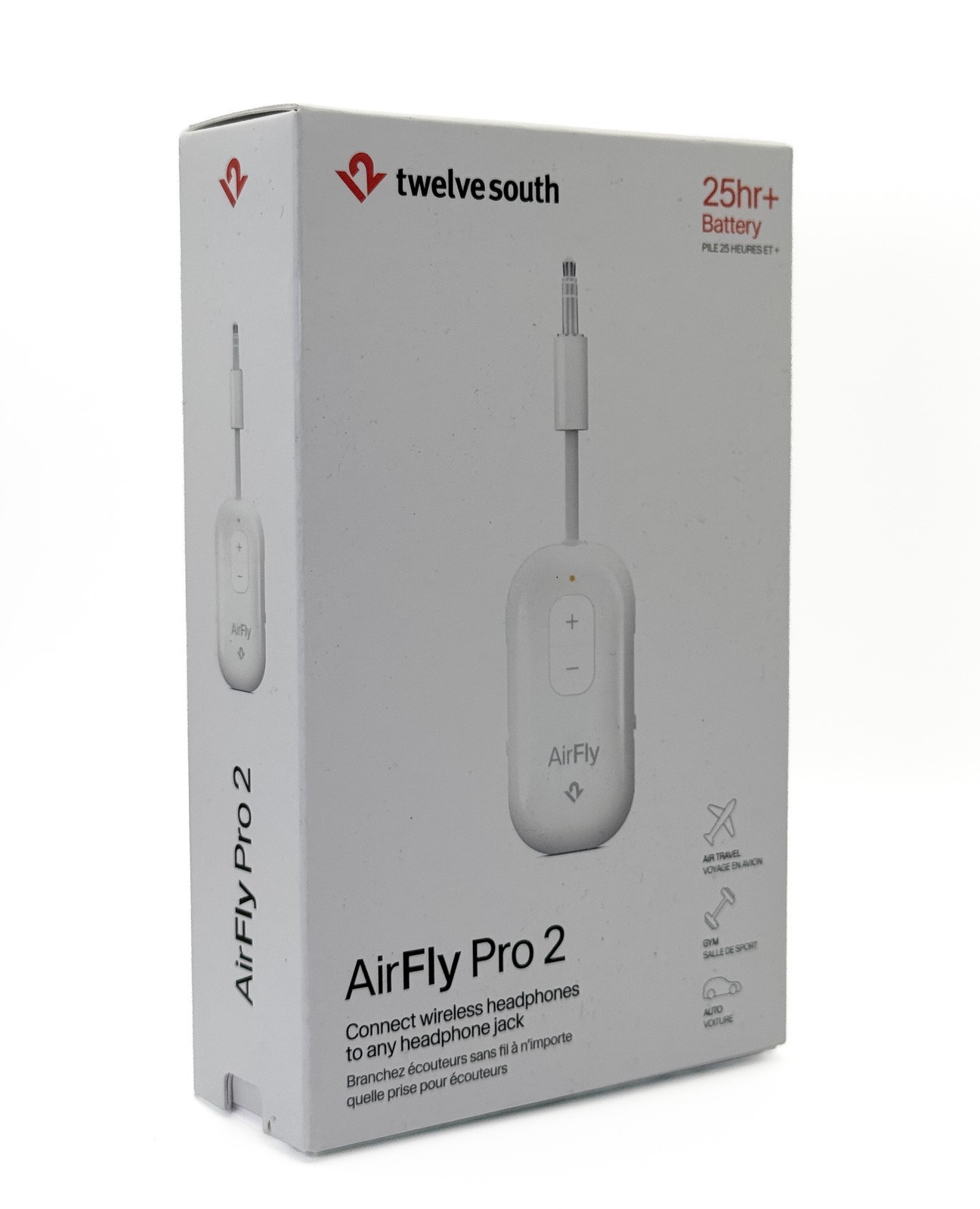 Twelve South AirFly Pro 2 Deluxe Bluetooth Adapter for Airplane Pair 2 AirPods