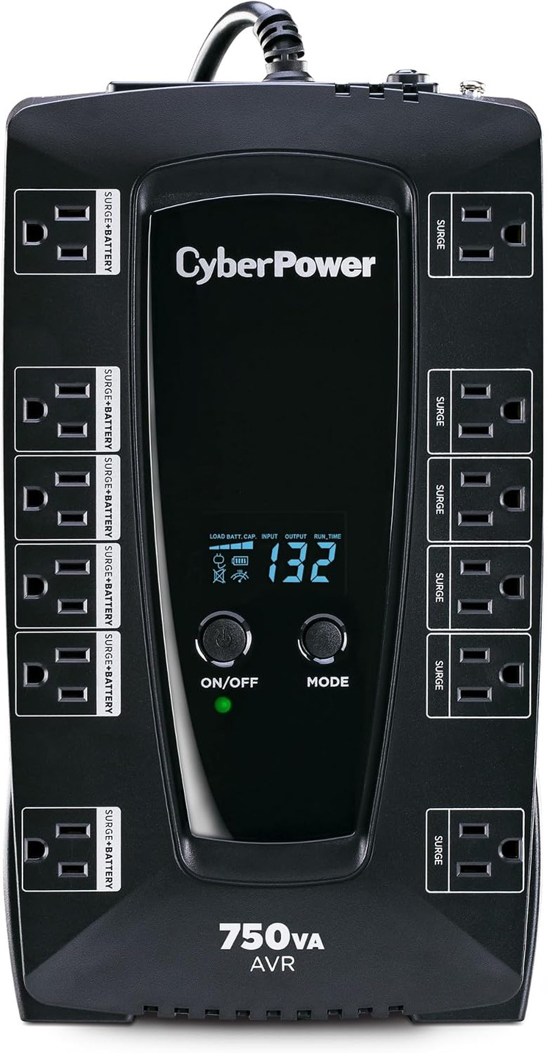 Cyberpower AVRG750LCD Intelligent LCD UPS Battery Backup