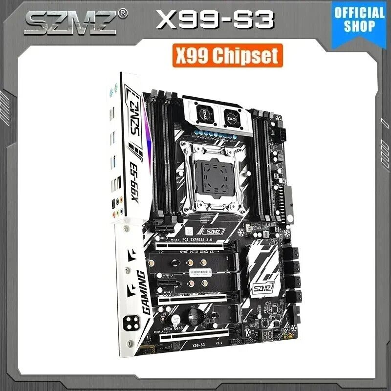 X99-S3 Gaming Motherboard LGA2011 V3 For Intel XEON E5 V3 V4 4 DDR4 ECC REG RAM