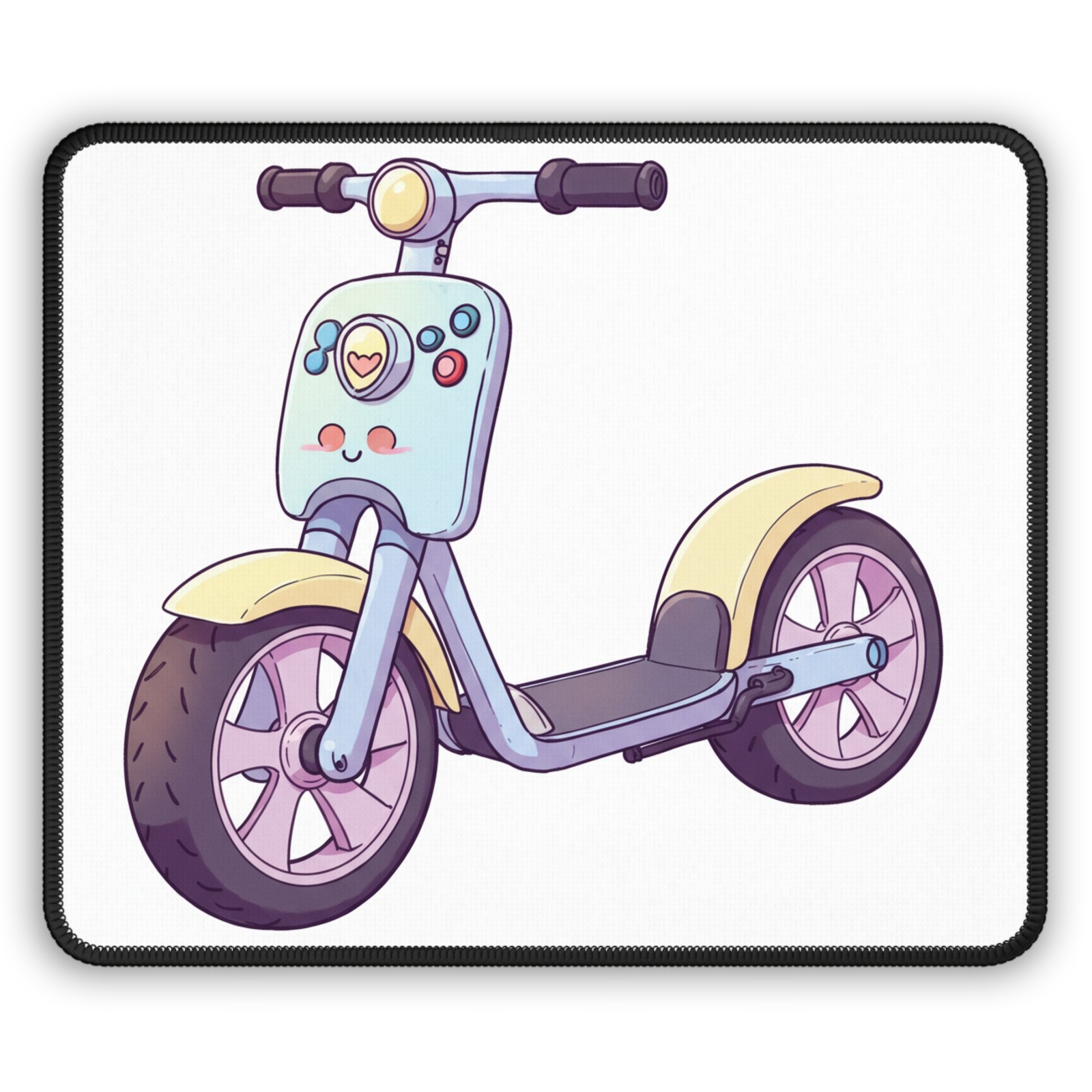 Cute Pastel Scooter Gaming Mouse Pad | Kawaii Ride Desk Mat