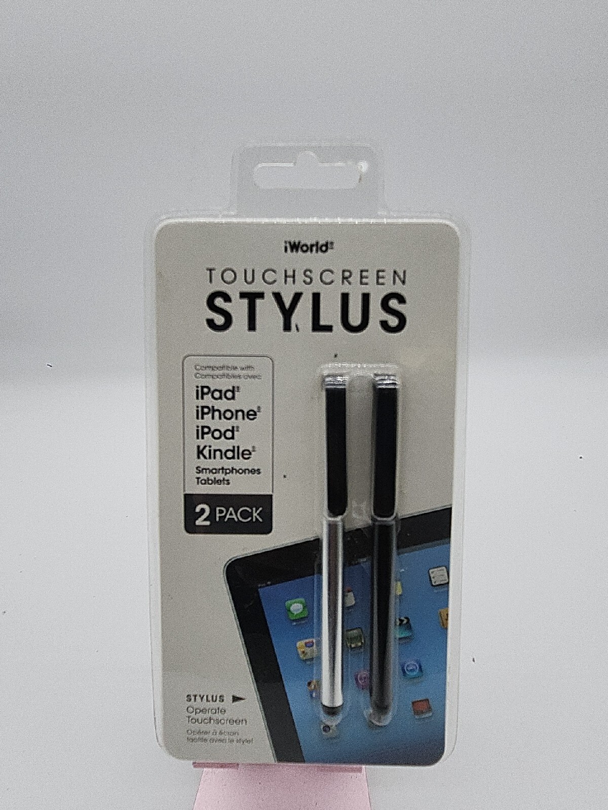 Touchscreen Stylus iWorld 2-Pack (Black, Silver)