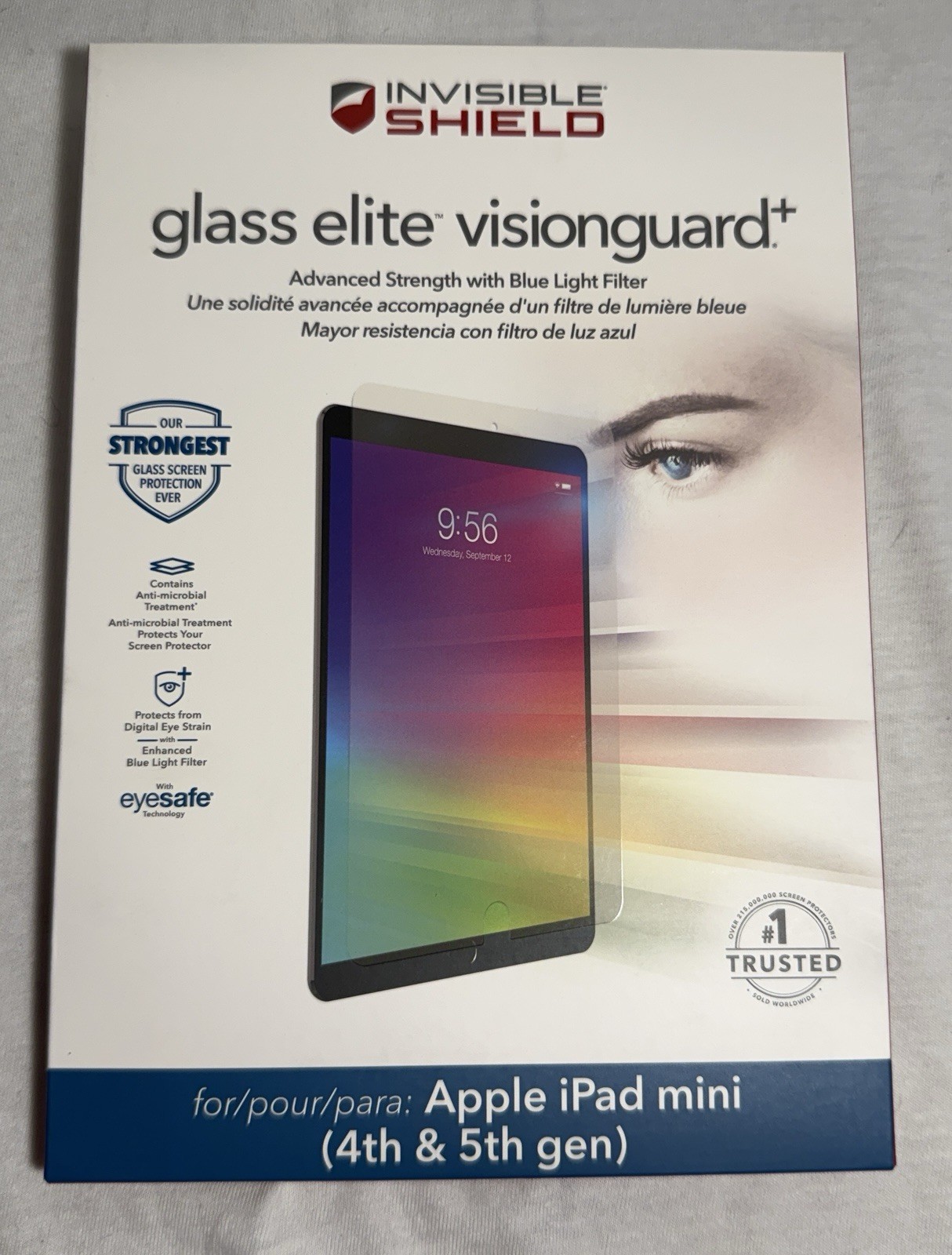 NEW ZAGG Invisible Shield Glass Elite VisionGuard Apple iPad Mini 4th & 5th Gen
