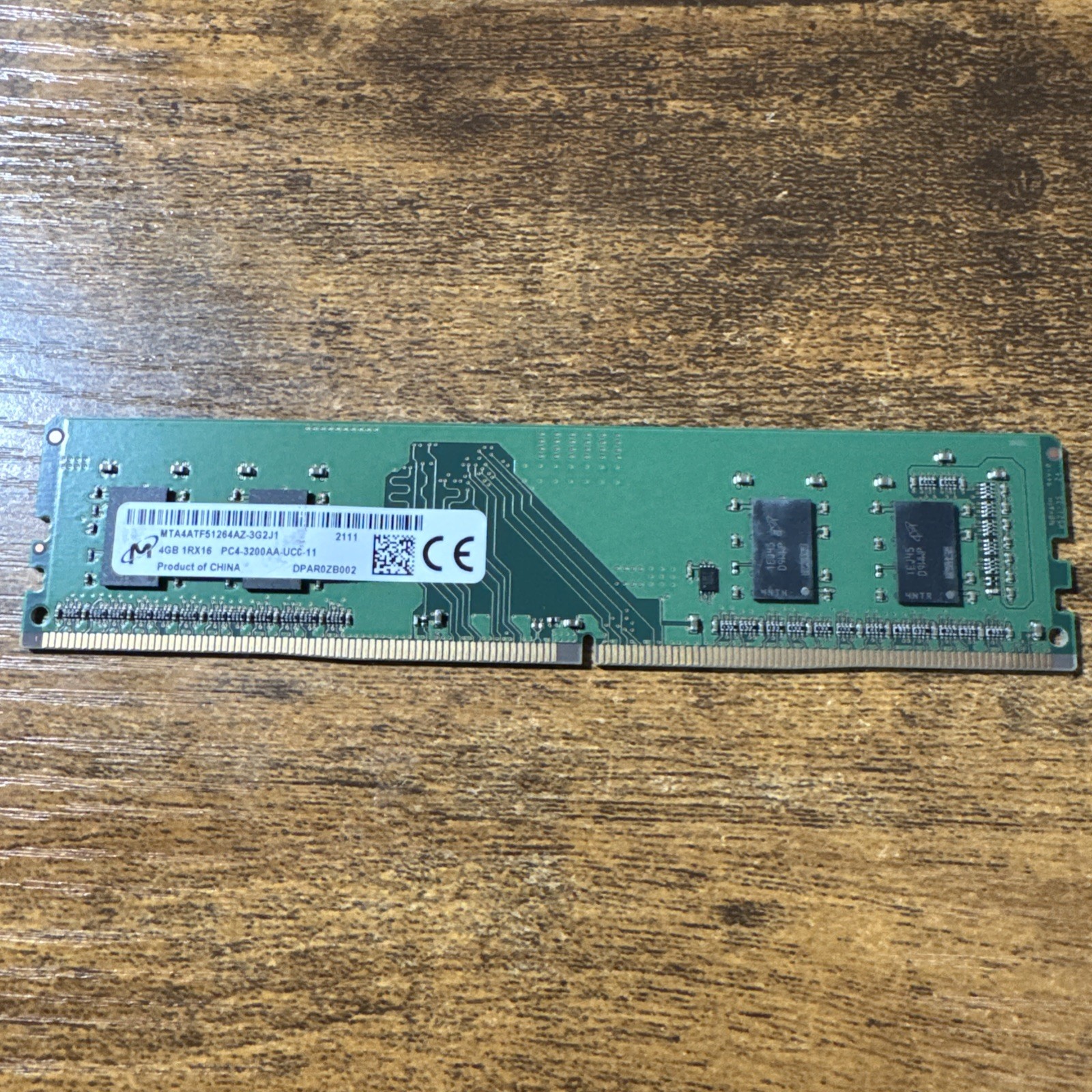4GB 1Rx16 PC4-3200AA-UC0-11 MTA4ATF51264AZ-3G2J1 Micron Desktop RAM (Lot of 2)