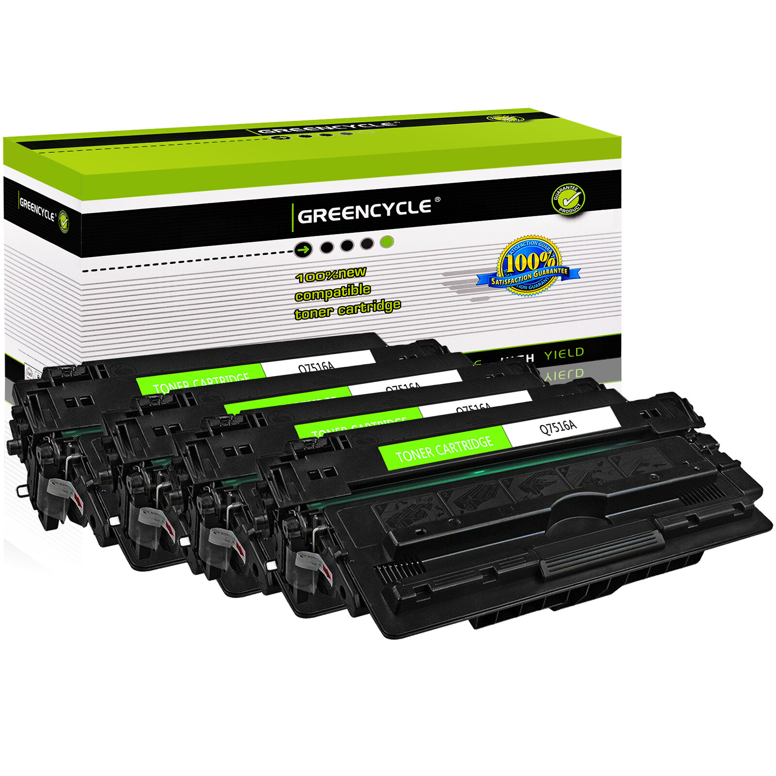 4PK Q7516A Toner Cartridge Fits for HP LaserJet 5200 5200DTN 5200L 5200N 5200TN