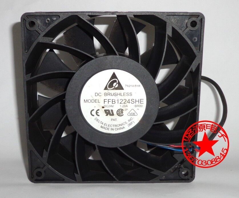 For Delta FFB1224SHE fan 120*120*38mm 24V 0.75A 3pin