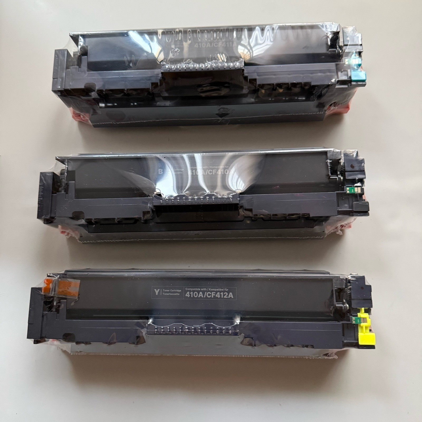 EZ Ink Compatible HP 410A Toner 3-Pack Black Cyan Yellow CF410A