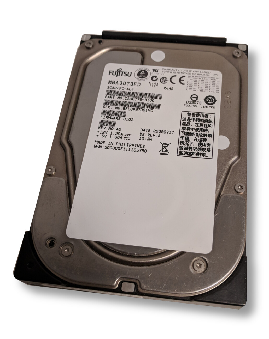 Fujitsu Allegro 10 MBA3073FD 73GB