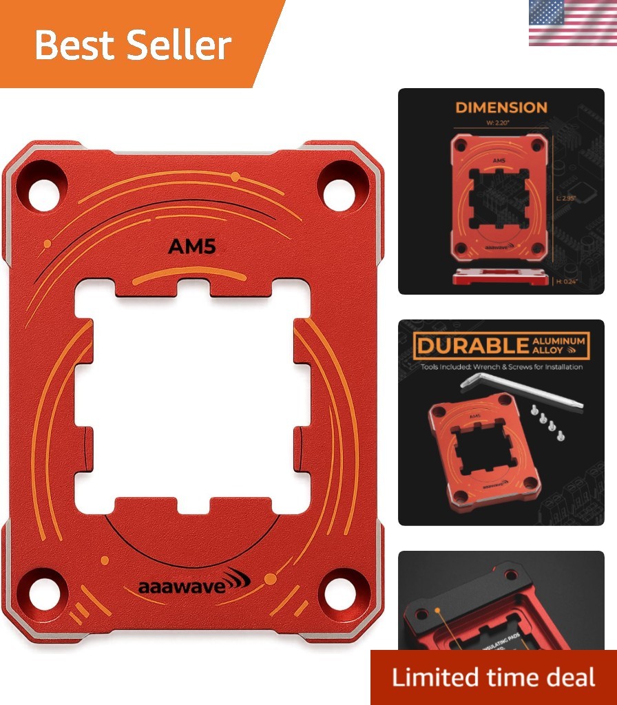AM5 CPU Bracket Contact Sealing Frame, Anti-Bending Guard - Red
