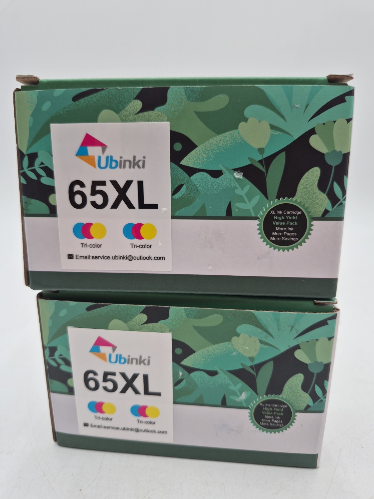 Ubinki 65XL Tri Color Ink Double Cartridge Lot Of 2 Exp 10/26 & 05/27