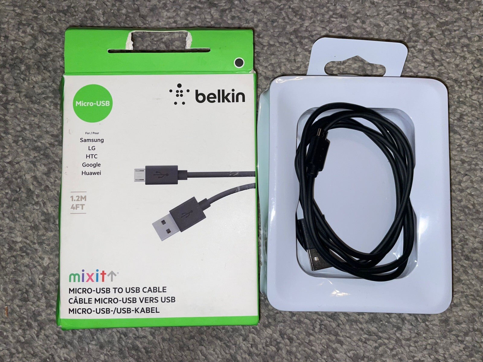Belkin 4 FT MIXIT Micro USB to USB Cable Black