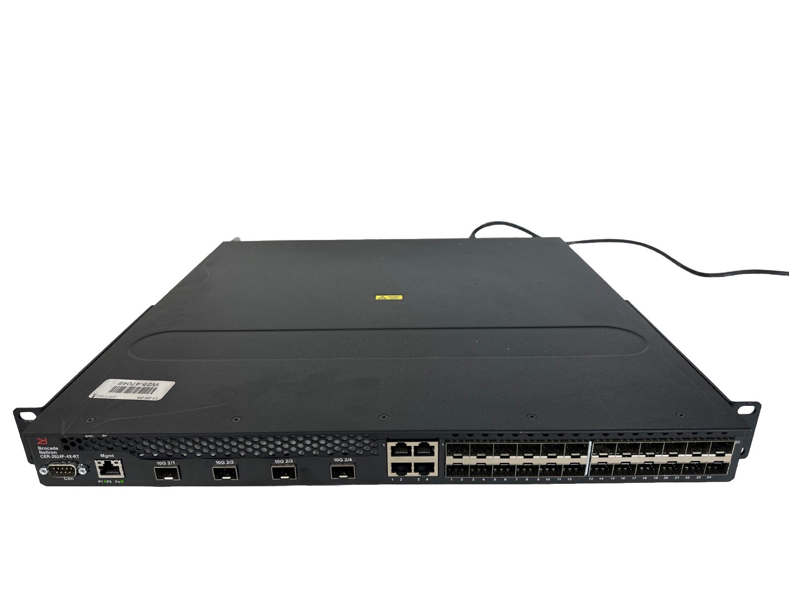 Brocade BR-CER-2024F-4X-RT-AC, 24x SFP ports.  AC power