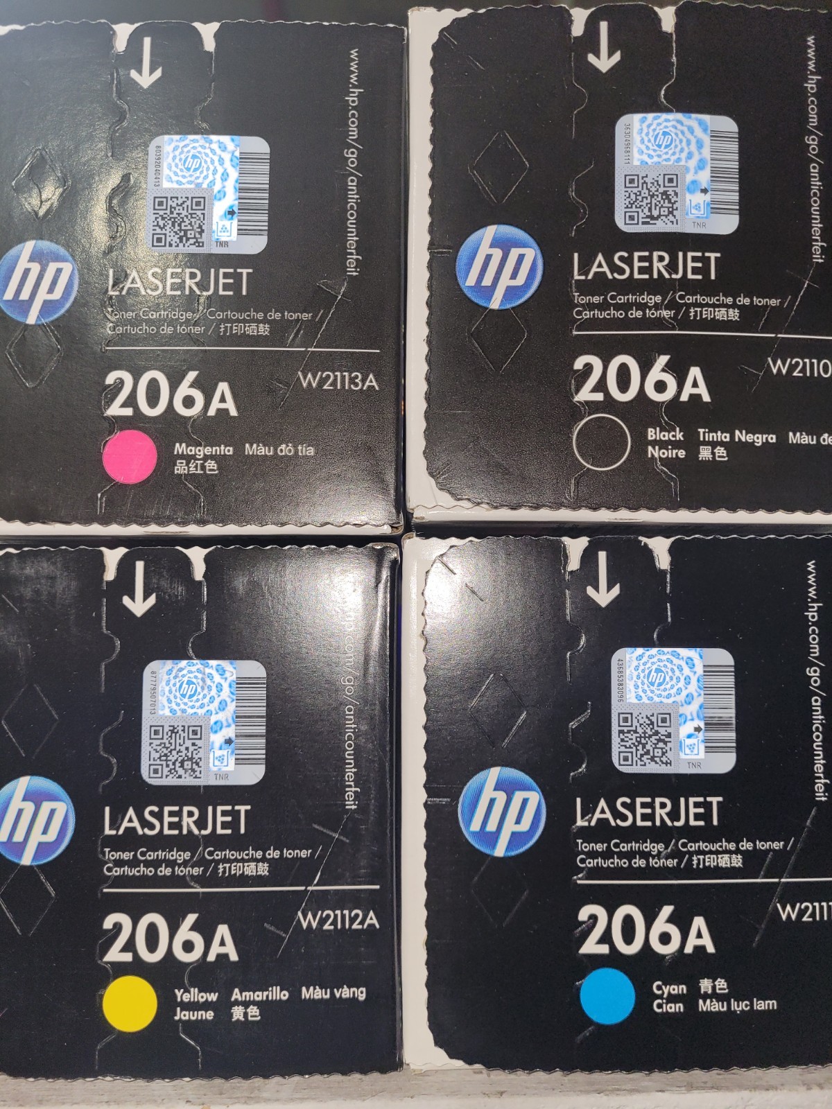 NEW HP 206A SET W2110A W2111A W2112A W2113A Toner Cartridge Set- Genuine 