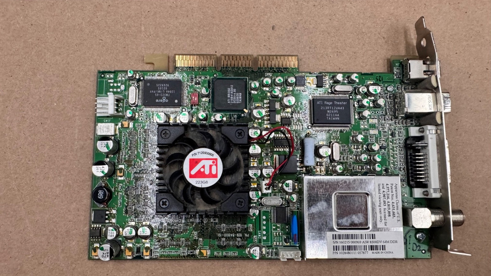 ATI All-In-Wonder Radeon 8500DV 64MB AGP Video Graphics Card 109-84800-20