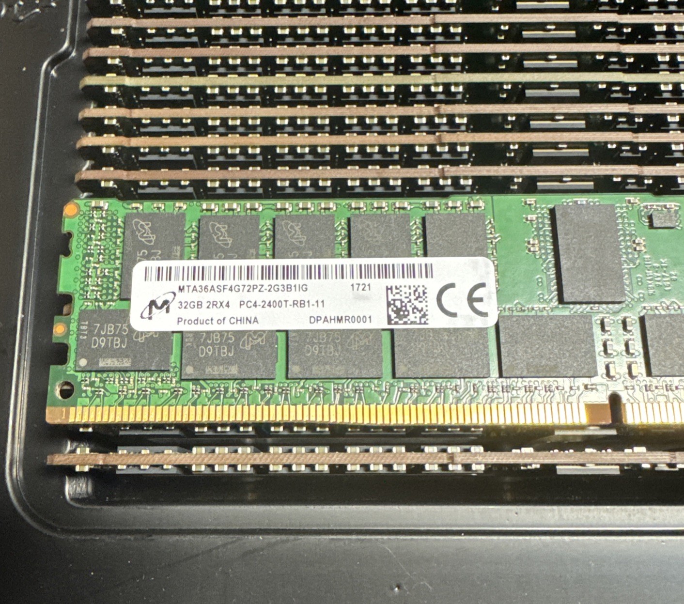 Lot Of 24 Micron 32GB DDR4 2400MHz RDIMM Server Memory (MTA36ASF4G72PZ-2G3B1)
