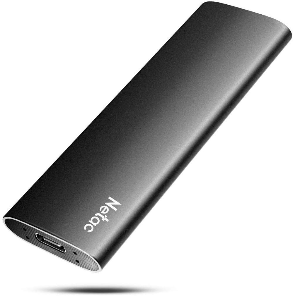 500GB Portable SSD USB 3.2 Gen 2 (10 Gbps, Type-C) External Solid State Drive Ba