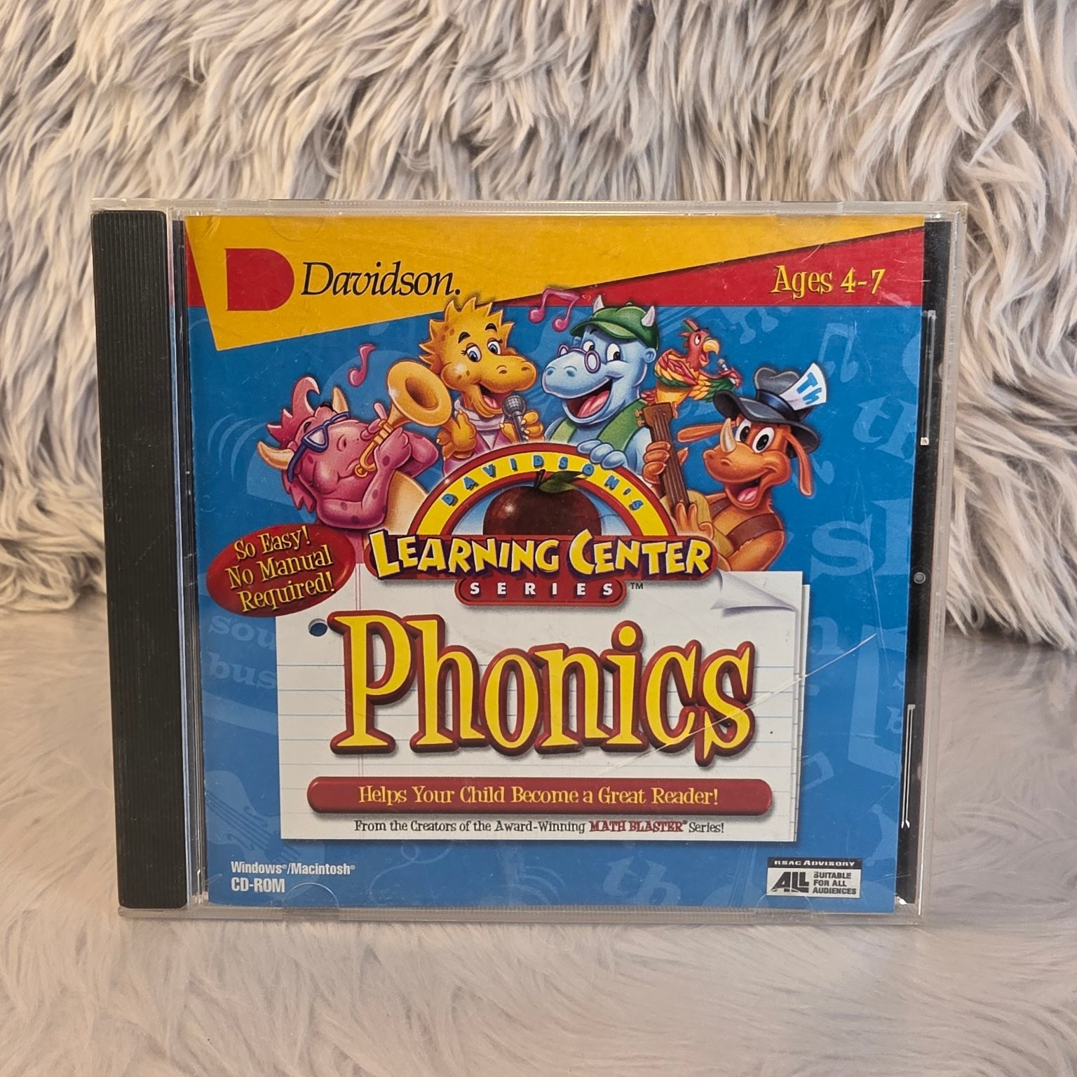Davidson's Learning Center Series Phonics CD-ROM Ages 4-7 Windows Macintosh