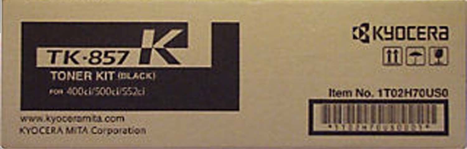 New Genuine Factory Sealed Kyocera TK-857 Black Toner Kit Cartridge DAMAGE