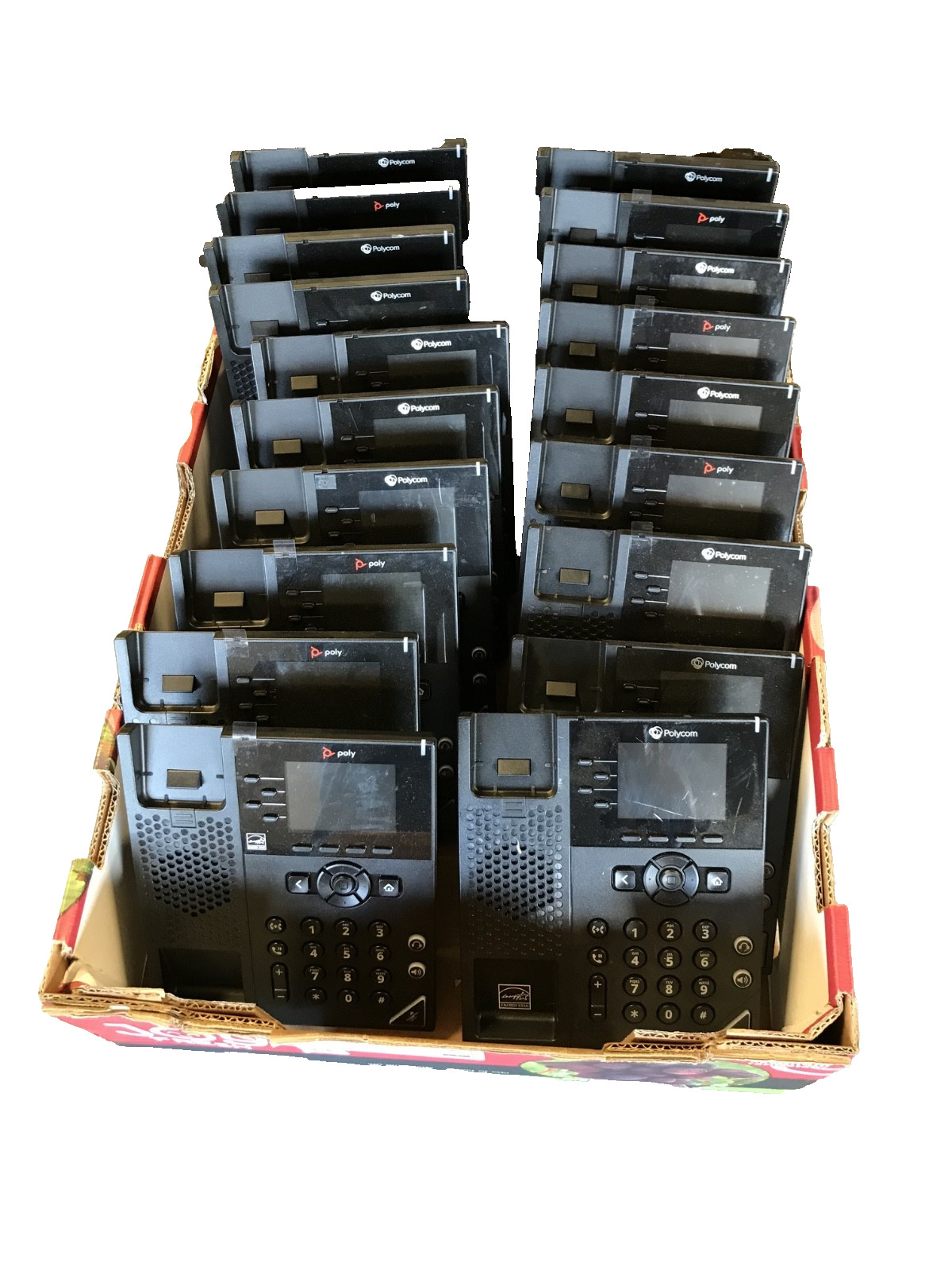 19 X Polycom Poly VVX 250 Business  IP Phone 2201-48820-001 *NO HANDSET OR PSU