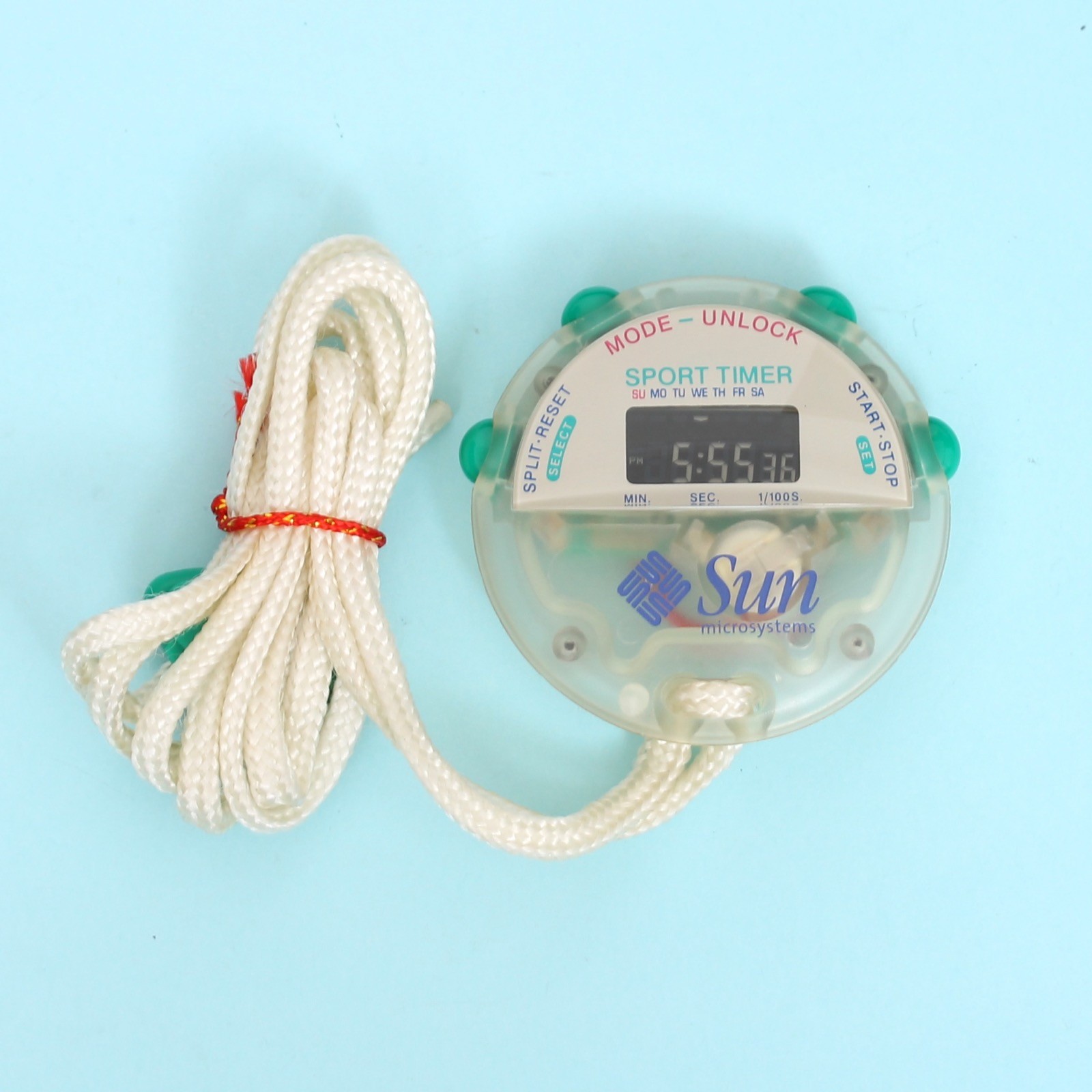 Vintage Sun Microsystems Promotional Translucent Stop Watch *WORKING*