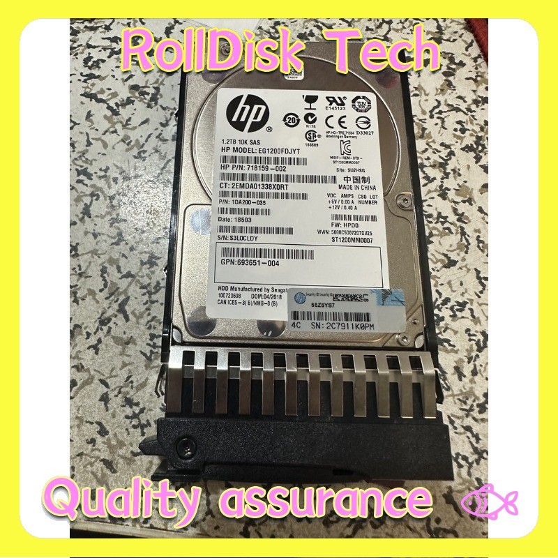 New HPE 693648-B21 693719-001 1.2TB 6G SAS 10K SFF (2.5-INCH) DP ENT HDD