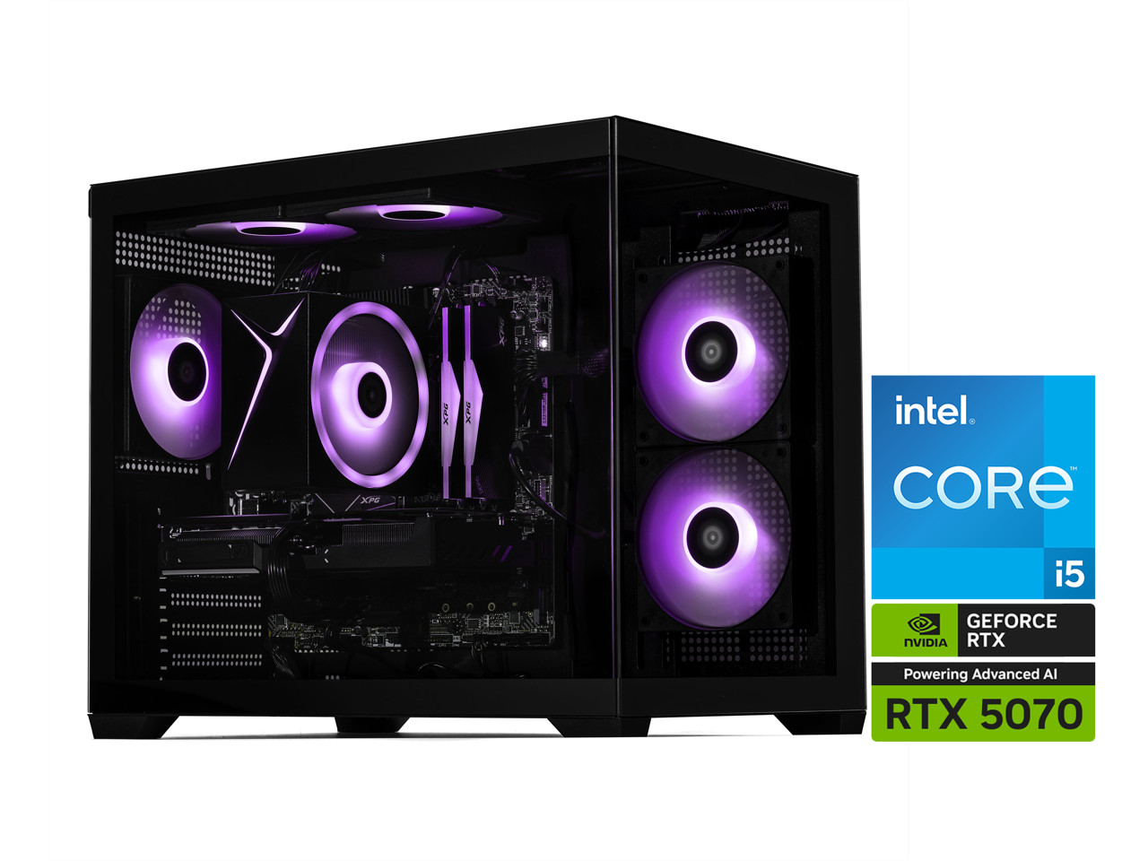 STORMCRAFT Gaming PC SIRIUS Intel Core i5-14400F NVIDIA GeForce RTX 5070- AI