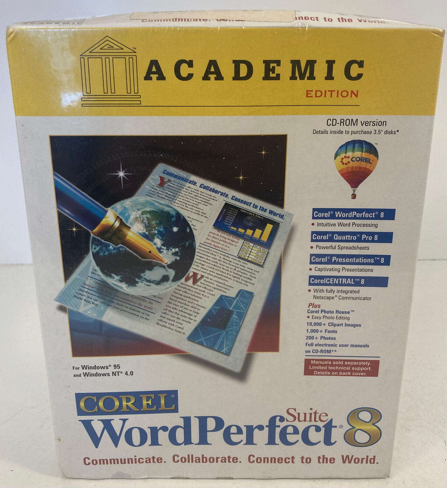 Corel WordPerfect Suite 8 PC For Windows 95/NT 4.0  CD-ROM Brand New Sealed