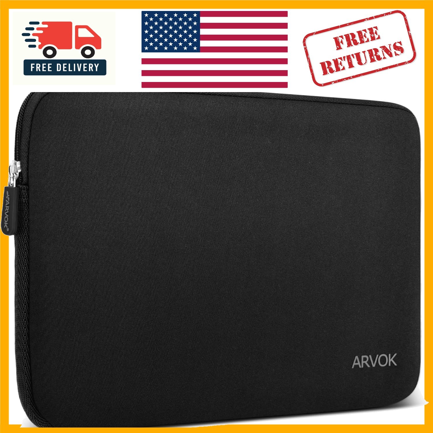 Compact and Stylish 15-16 Inch Laptop Bag with Water Resistance - Black Neoprene