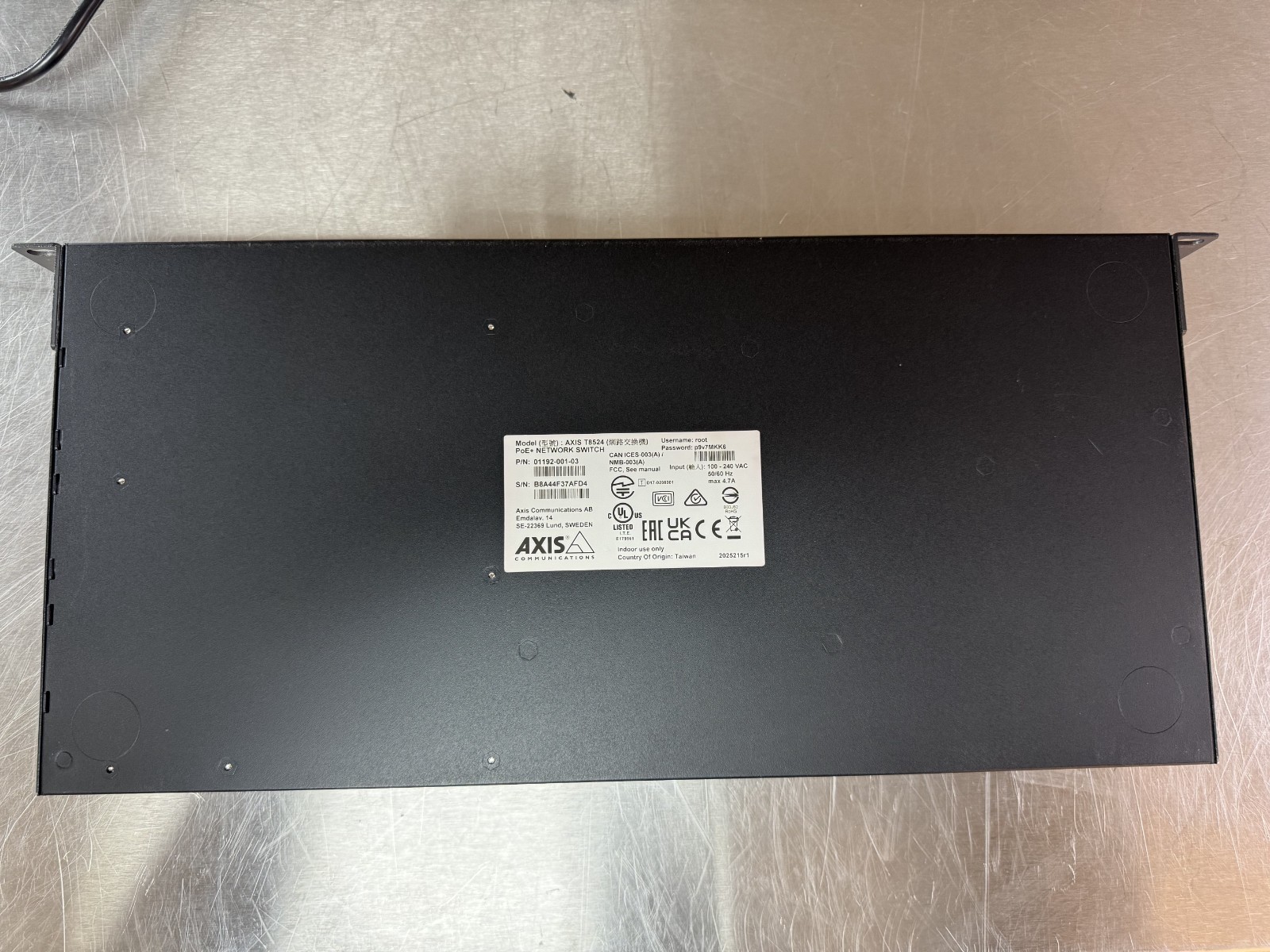 Axis T8524 PoE+ Managed Network Ethernet Switch 24 Port CCTV Camera Surveillance