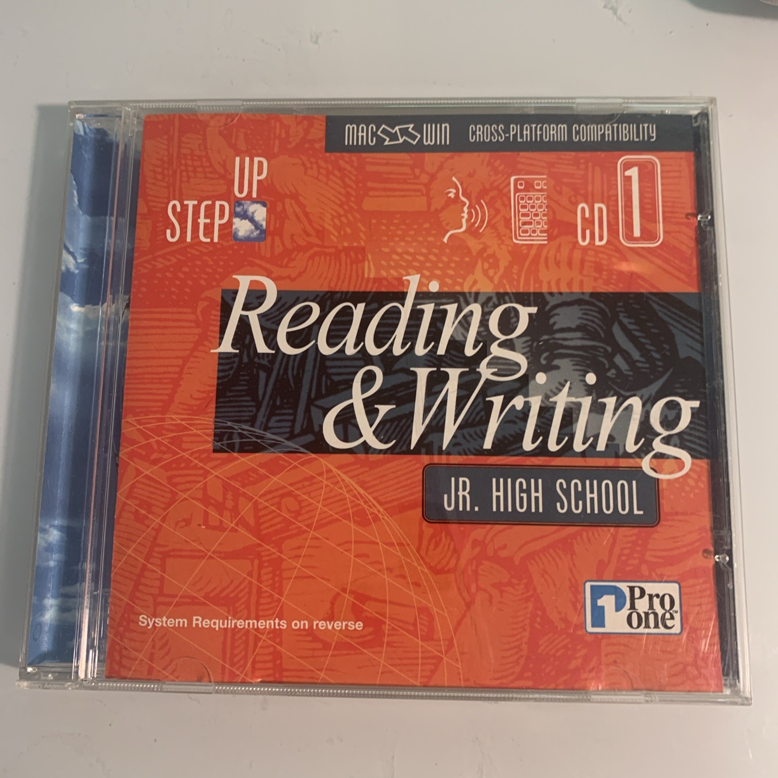 Vintage One Step Up Reading & Writing Jr High  CD-ROM Windows 95 Mac Ed Software