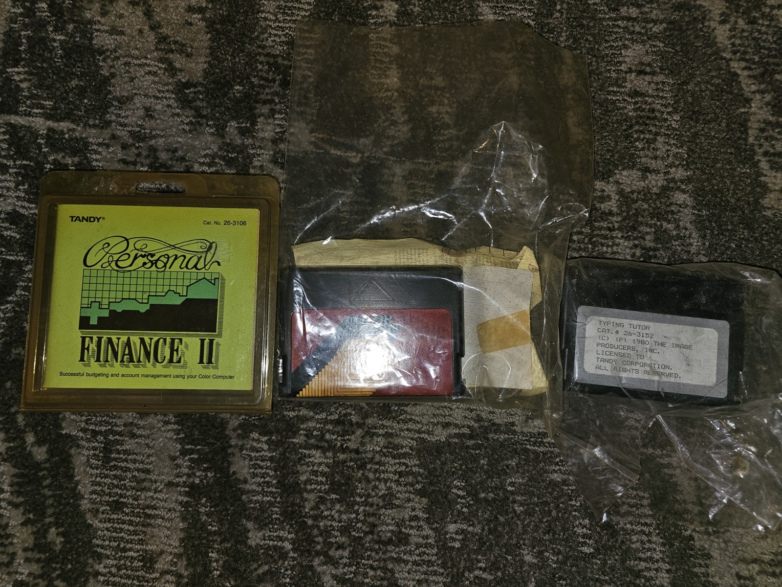 Lot Of 3  Programs for TRS-80- Color Script, Typing Tutor, Personal Finance II