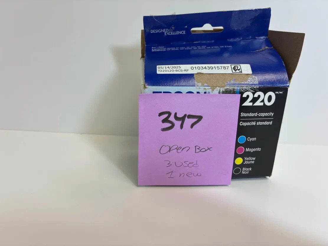 Epson DURABrite Ultra 220 Ink Cartridges - Black/Cyan/Magenta/Yellow, 4 Pack