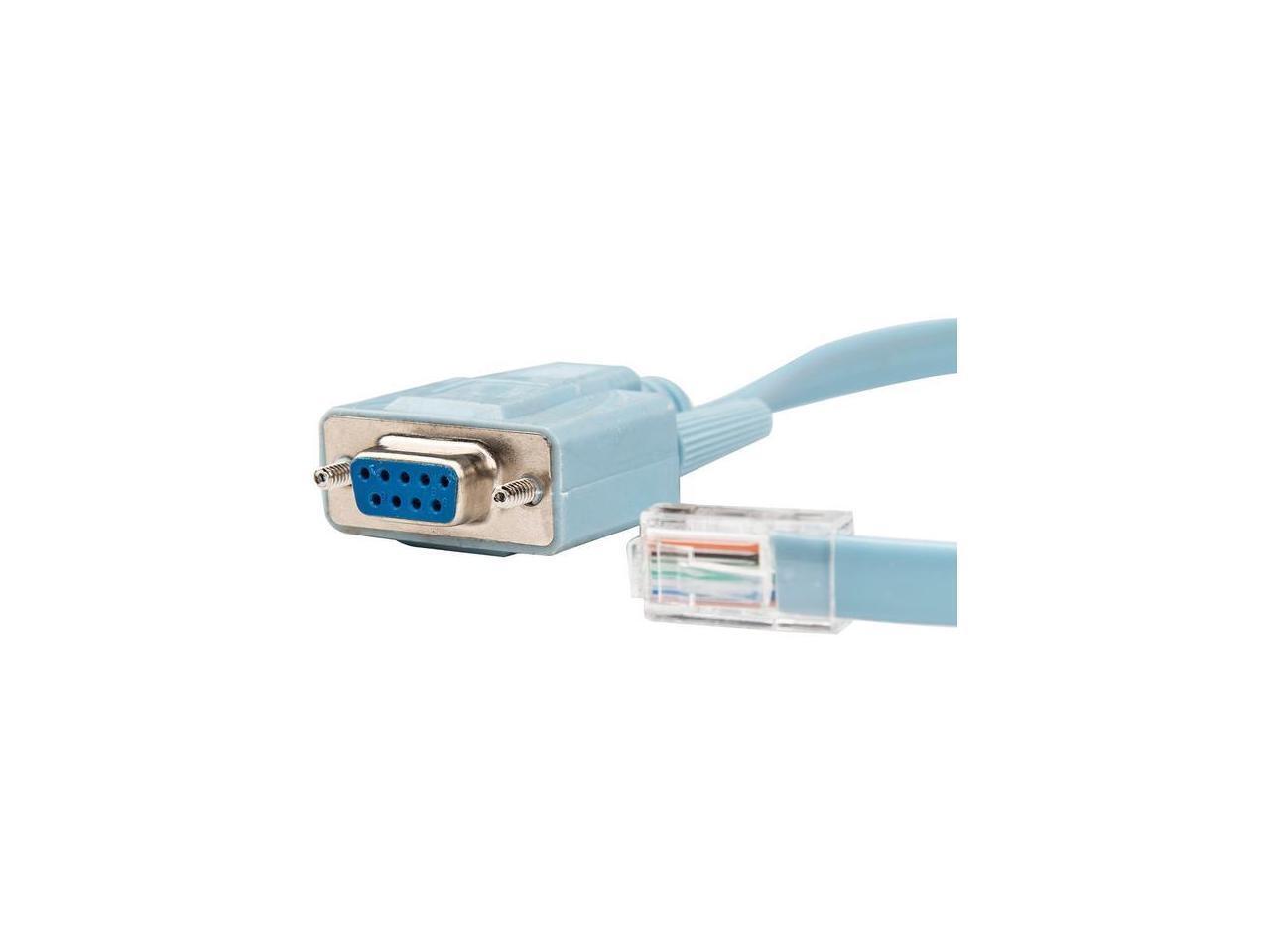 Rocstor Premium 6 ft Cisco Console Router Cable - RJ45 (m) - DB9 (f)