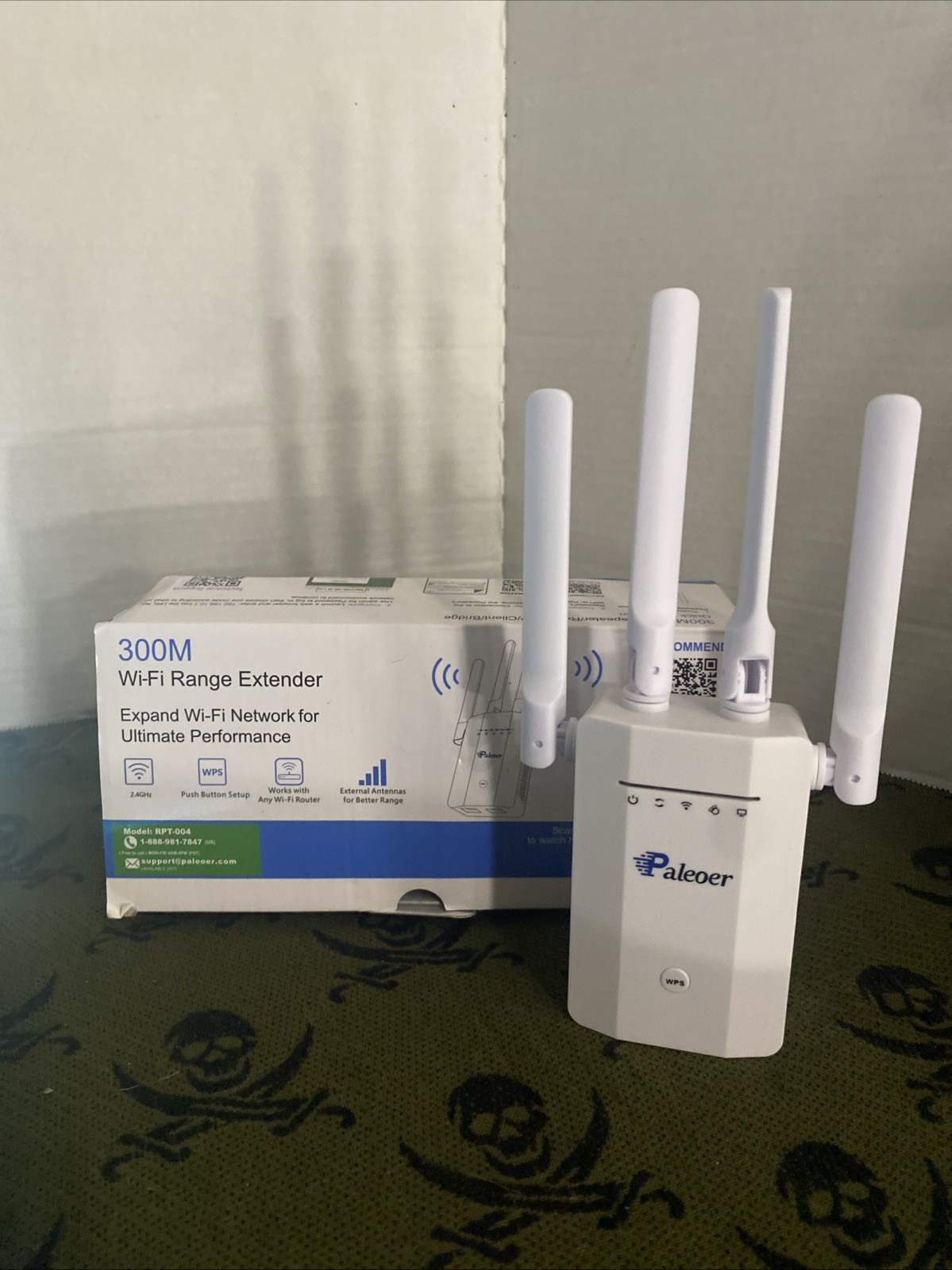 Paleoer 300M WiFi Extender RPT-004 Signal Booster Long Range Coverage 