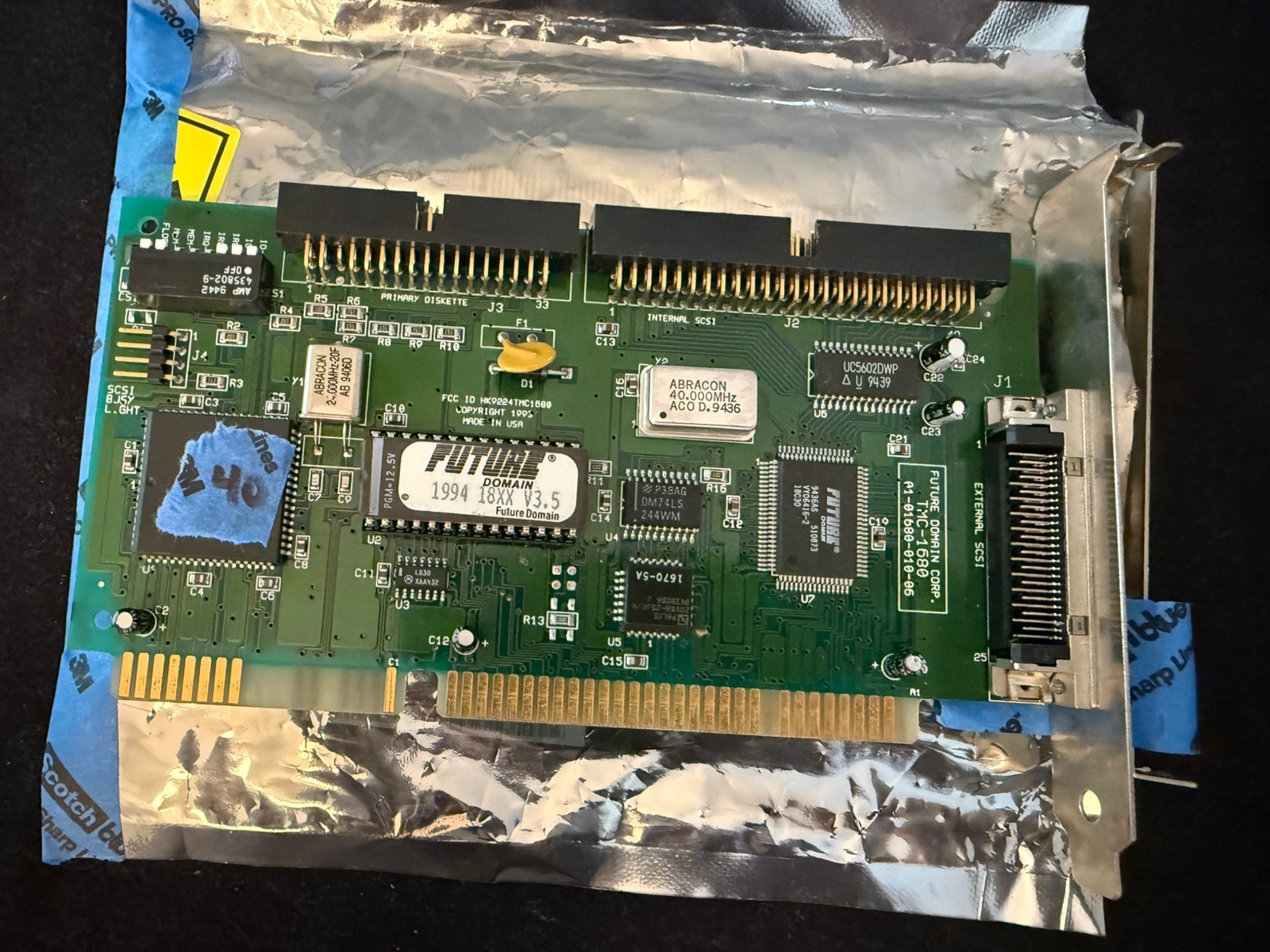 Future Domain TMC-1680 16-bit ISA SCSI Floppy Disk Controller Expansion Card