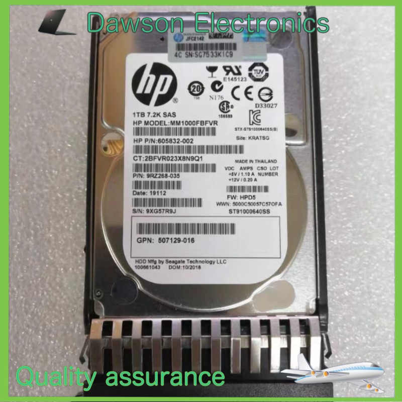NEW HPE 606020-001 605835-B21 1TB 6G SAS 7.2K 2.5" MDL HDD