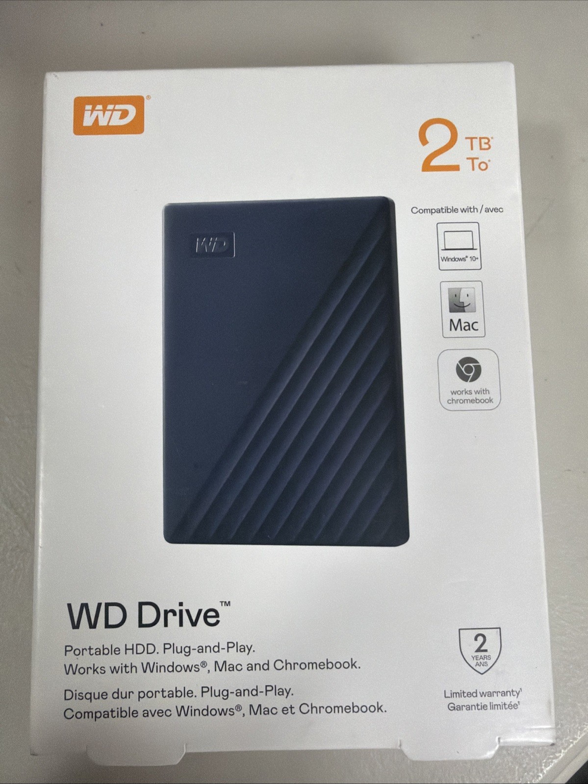 WD Drive 2TB Portable HDD - Brand New, Never Opened