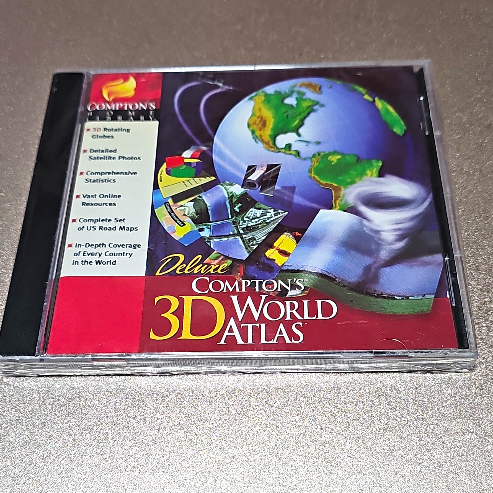 Vintage PC Software Lot Compton's 3D World Atlas SEALED Microsoft Publisher eBay