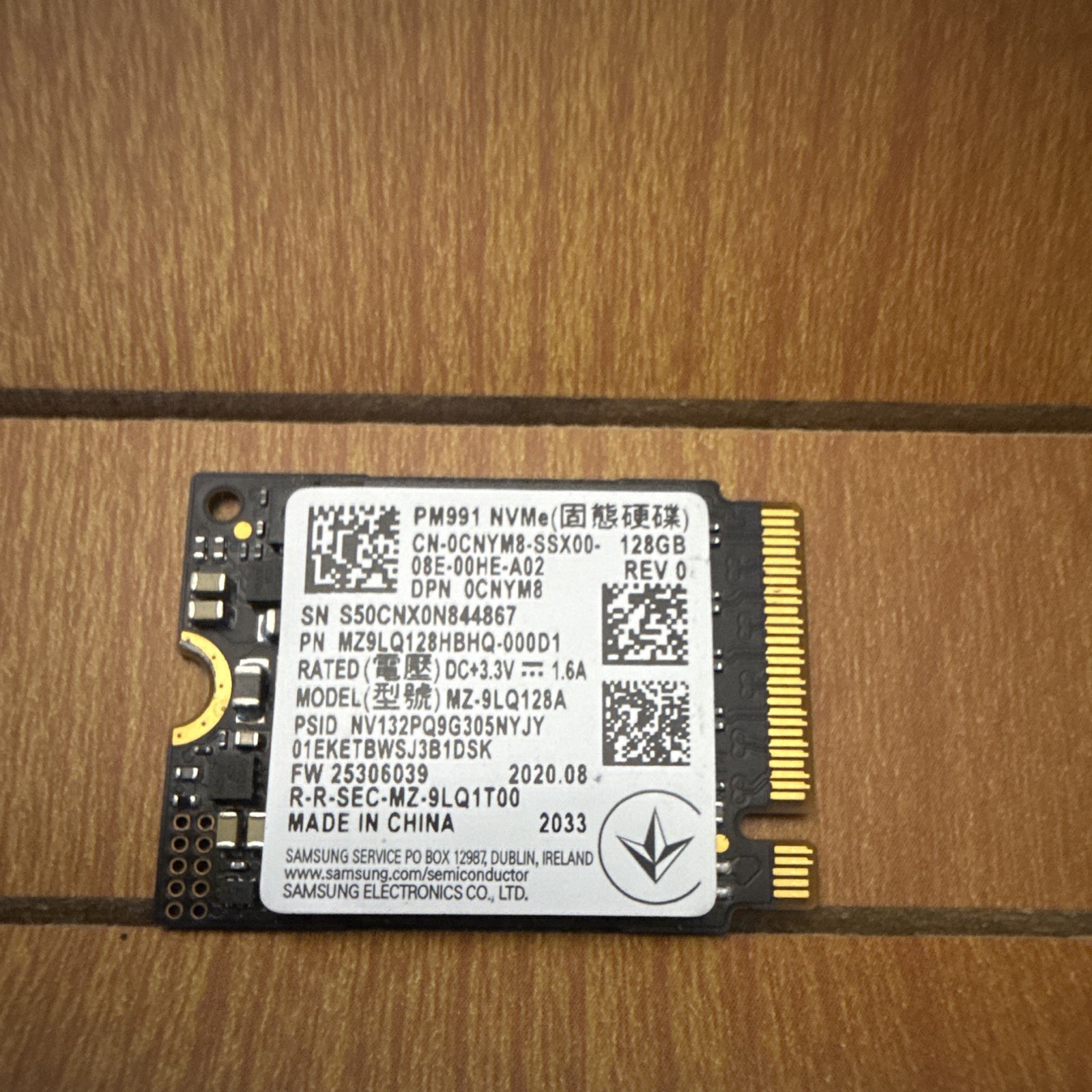 Samsung PM991 128GB NVMe M.2 Internal SSD MZ9LQ128HBHQ-000D1