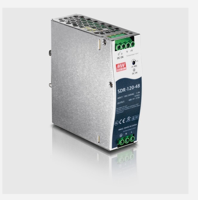 MEAN WELL - NDR-120-48 AC/DC DIN Rail Industrial Power Supply 48V 120W DC 2.5A