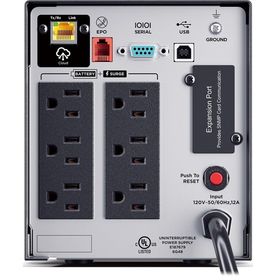 CyberPower PR750LCD3C 6 Outlet Smart APp Sinewave Mini Tower AVR UPS 750VA 750W