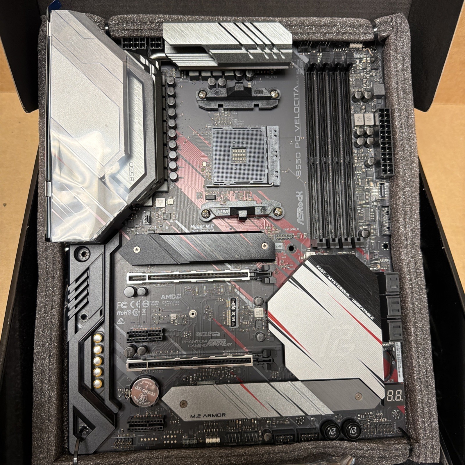 AsRock B550 PG Velocita AMD AM4 DDR4 ATX Motherboard Phantom Gaming